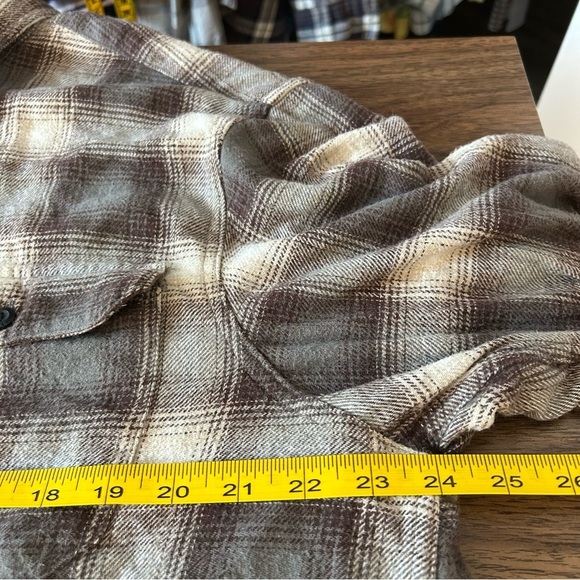 💕 Levi's Casual Button Down Shirt Brown and Cream XL - Picture 8 of 12